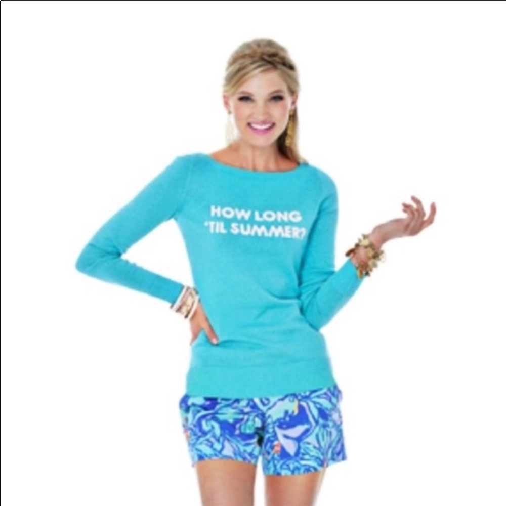 Lilly Pulitzer “how long til summer” sweater